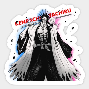 Kenpachi Zaraki and Yachiru Kusajishi | Bleach Sticker